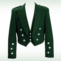 Bottle Green Prince Charlie Jacket & 3 Button Vest