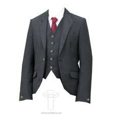 Charcoal Tweed Culloden Jacket & 5 Button Vest