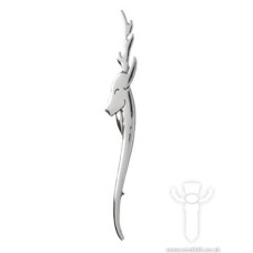 Staghead Pewter Kilt Pin, Polished